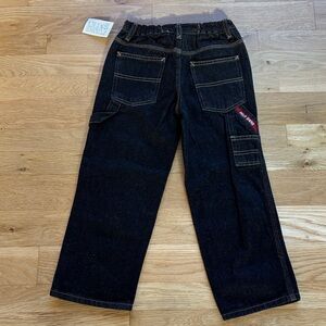Vintage Polo Jeans Co Ralph Lauren Black Denim Carpenter Jeans Child Size 5 NEW